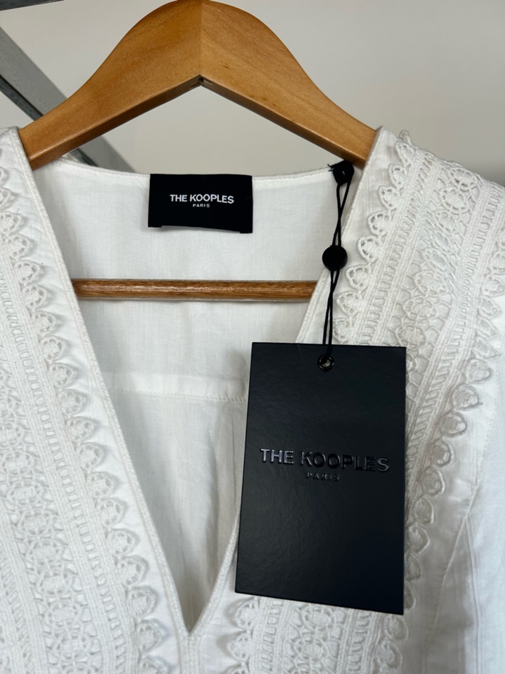 NWT The Kooples English Embroidery Lace Trim Cap Sleeve Dress - Picture 2 of 4